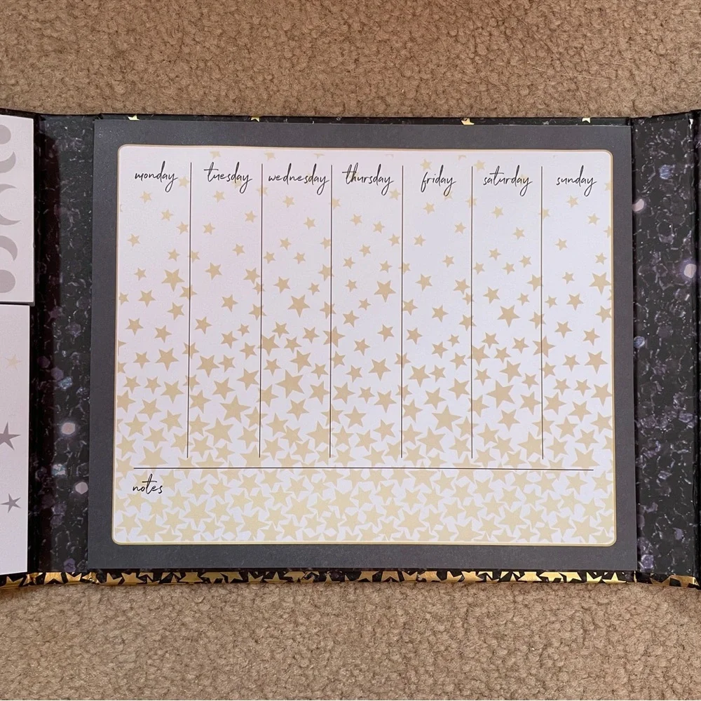 NWOT Set of 2 Office School Preppy Celestial Work Sticky Note Planner Notebook